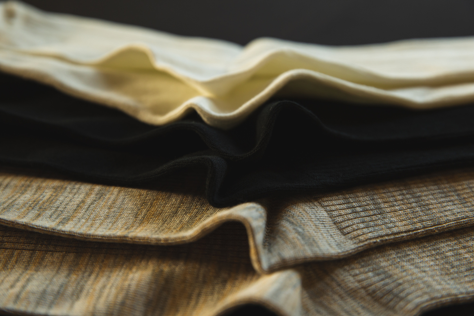 White Textile on Black Textile