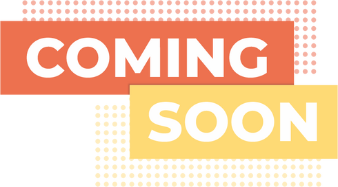 Coming soon circle dot with orange and yellow background
