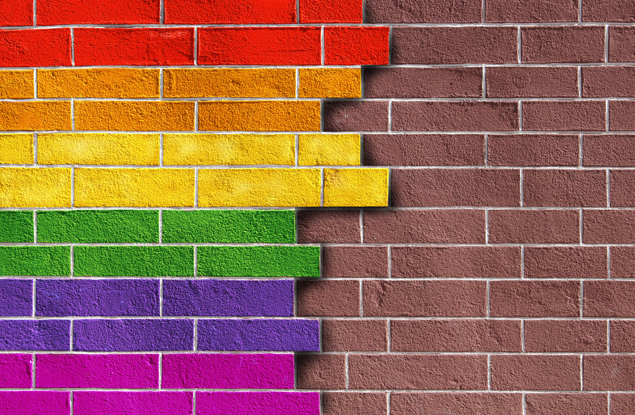 Rainbow on wall