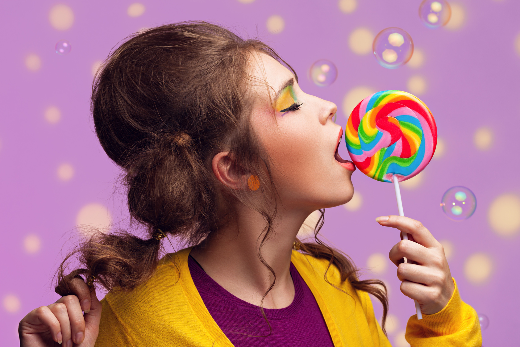 Girl with lollipop