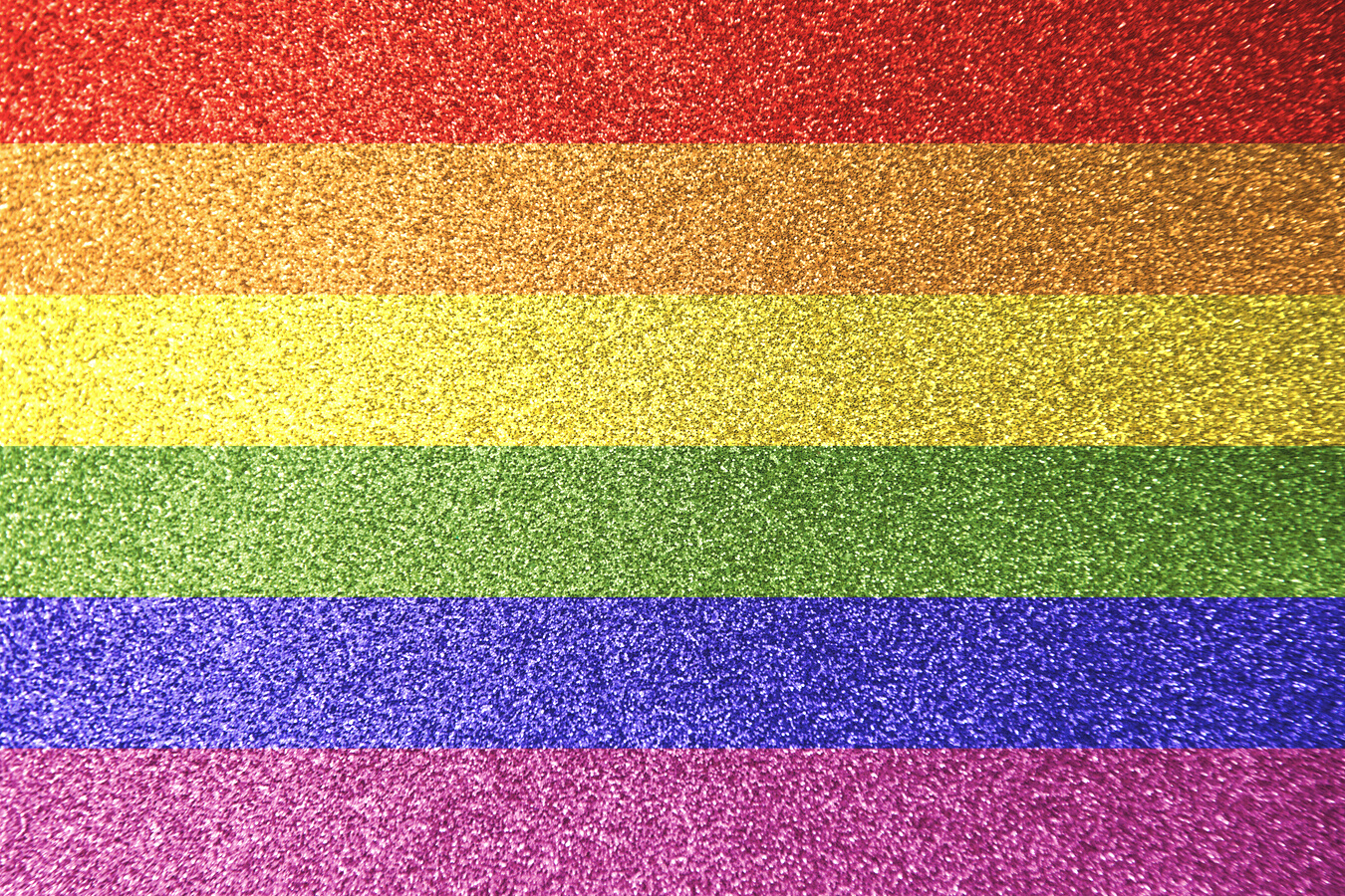 Gay Pride LGBTQ Glitter Rainbow Flag Banner