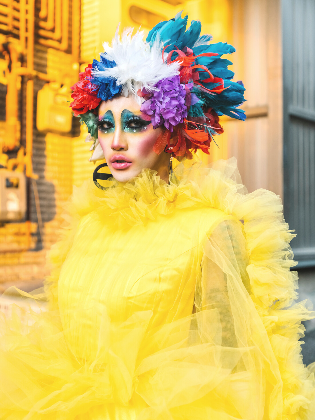 Non-Binary Dressed as Drag Queen